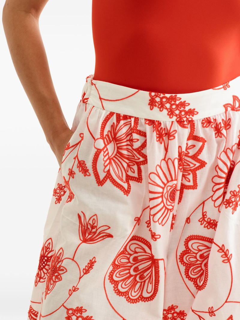 floral-embroidered bermuda shorts 4