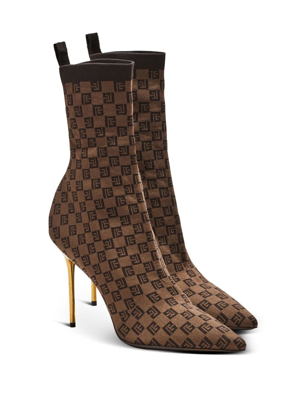 Skye 95mm monogram-jacquard boots - 2