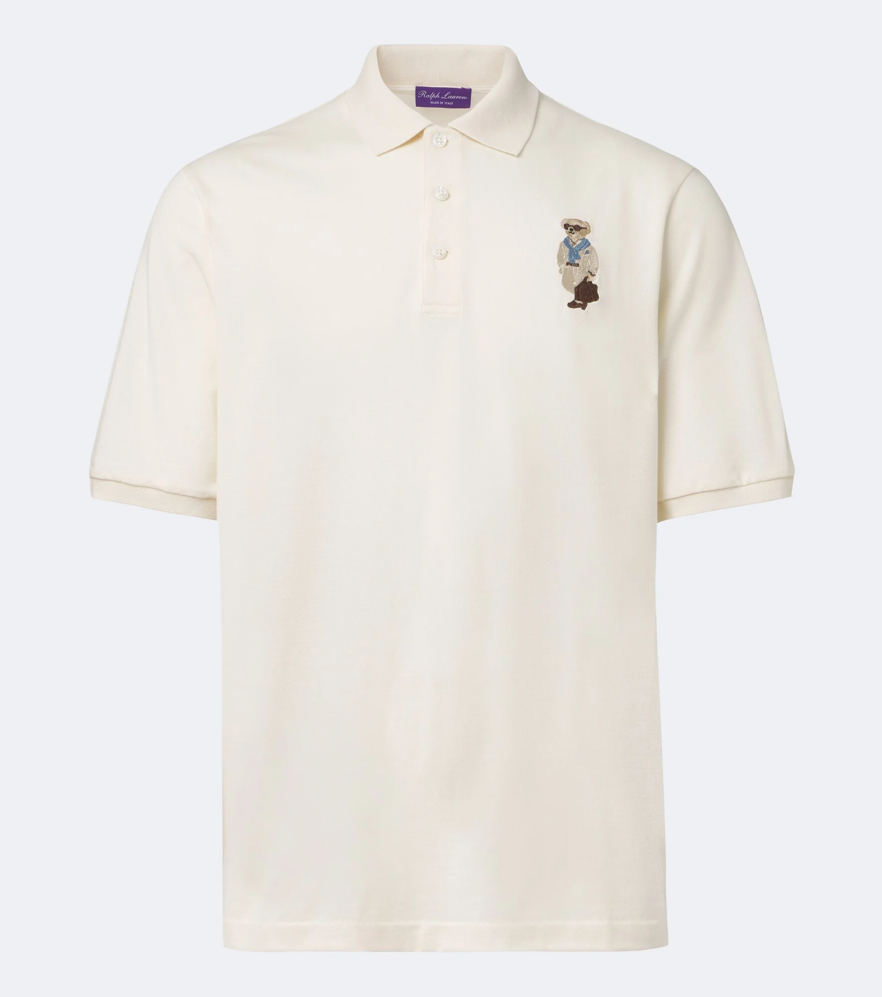 Polo Bear cotton and cashmere piqué polo shirt - 1