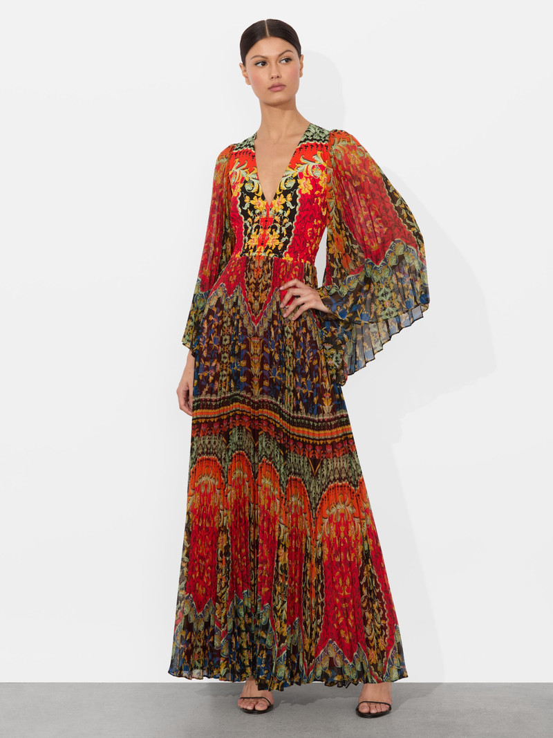 BENNET PLEATED MAXI DRESS 2