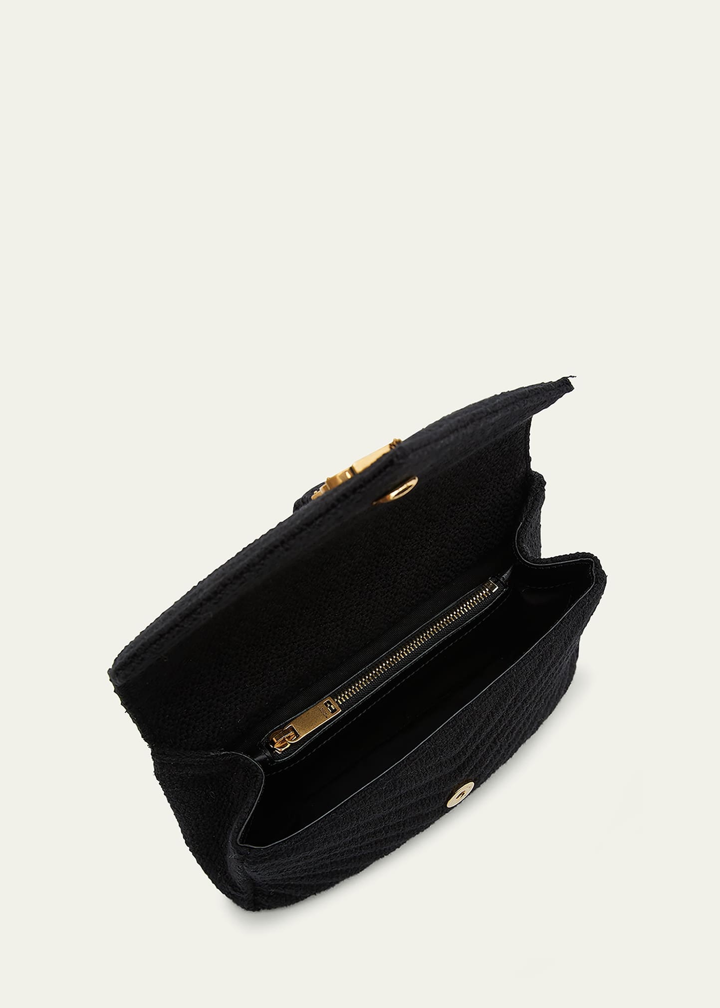 College Medium Flap YSL Shoulder Bag in Quilted Tweed - 4