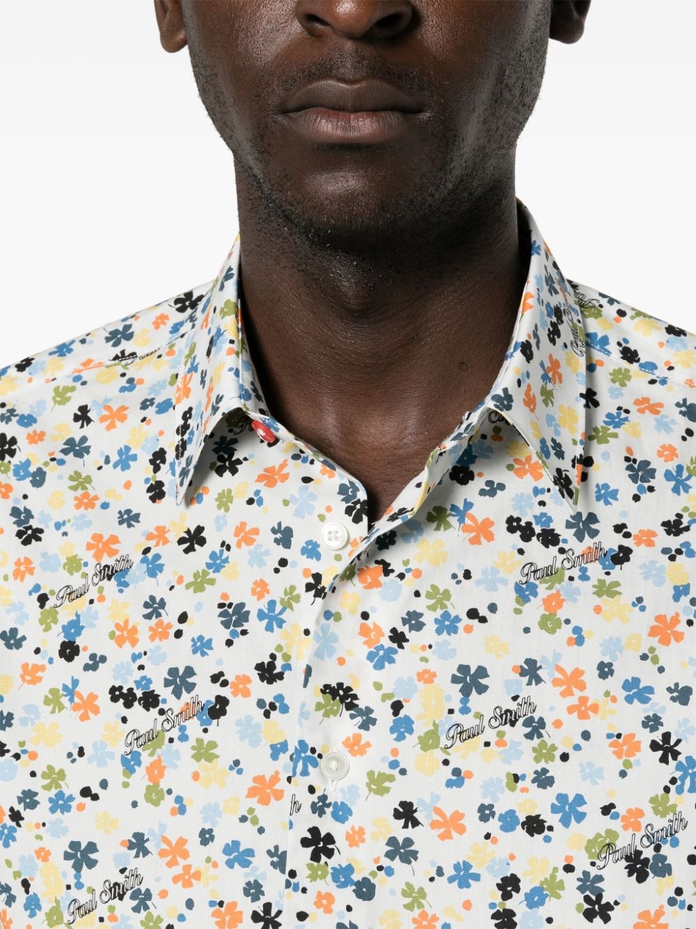 floral-print organic cotton shirt - 5