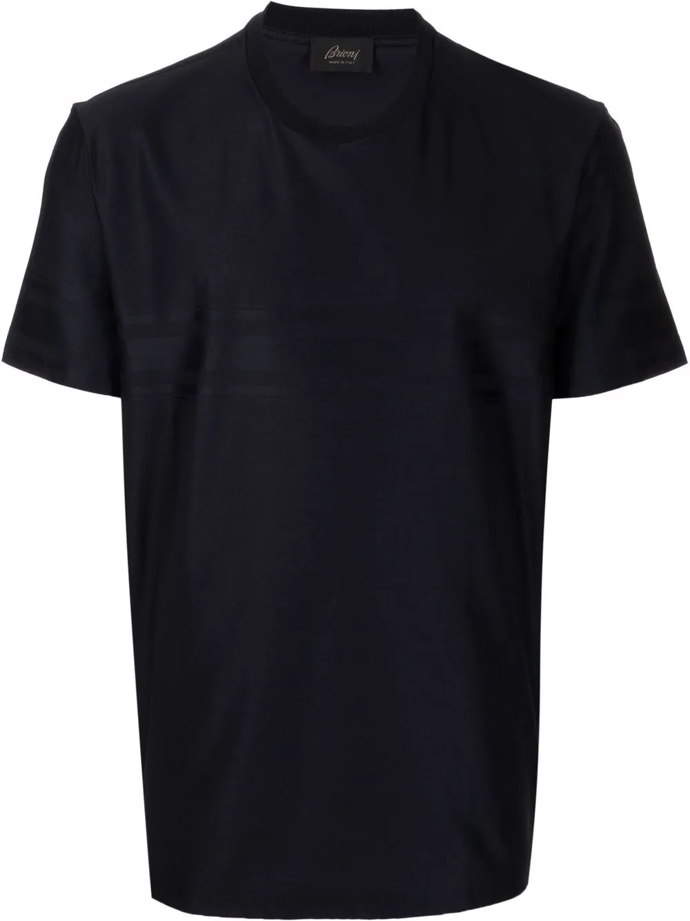 tonal-stripe cotton T-shirt - 1