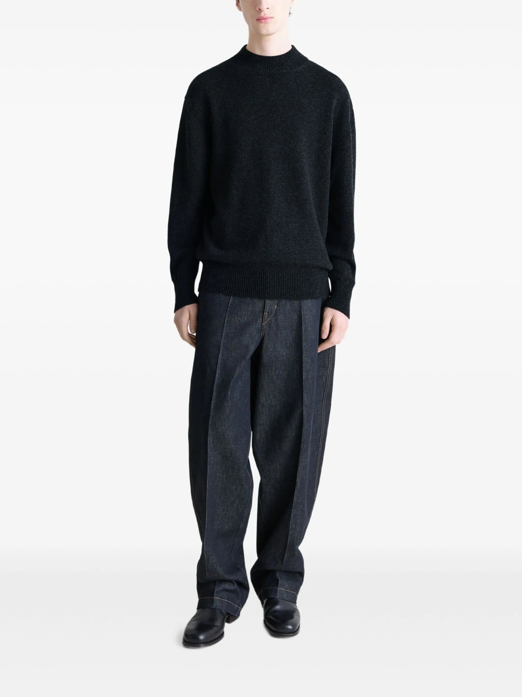 Lemaire Mock-neck Ribbeed Sweater - 5