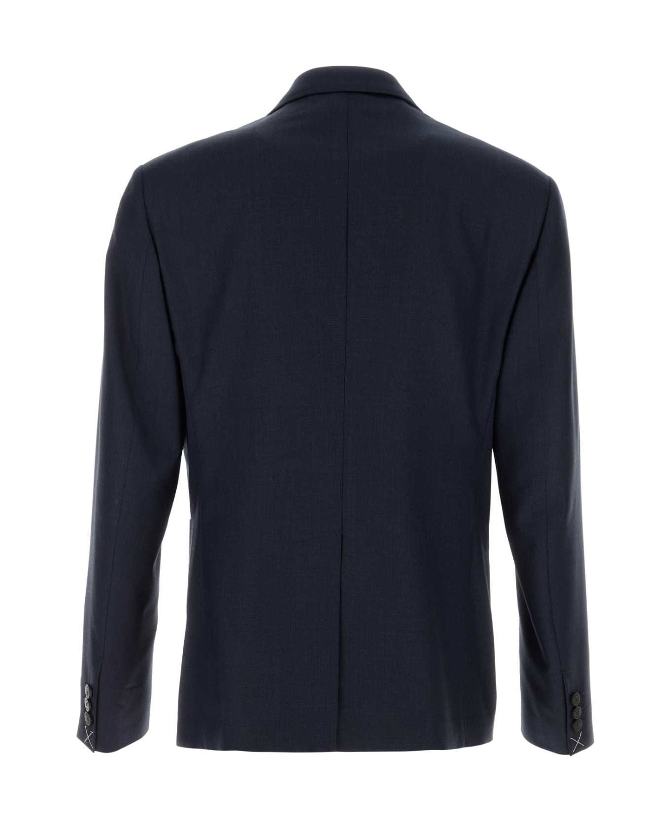 Dark Blue Wool Blazer - 2