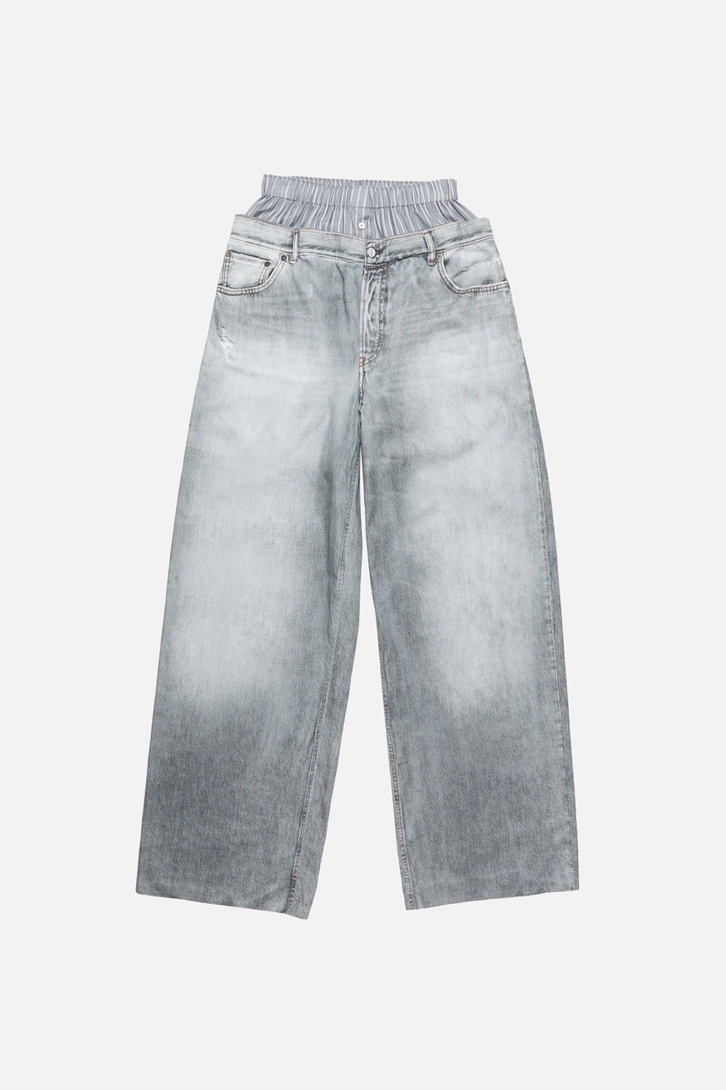 Printed trousers - Grey - 1