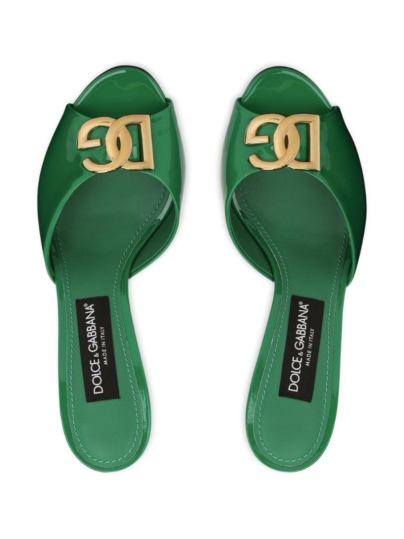 logo-plaque stiletto sandals - 4