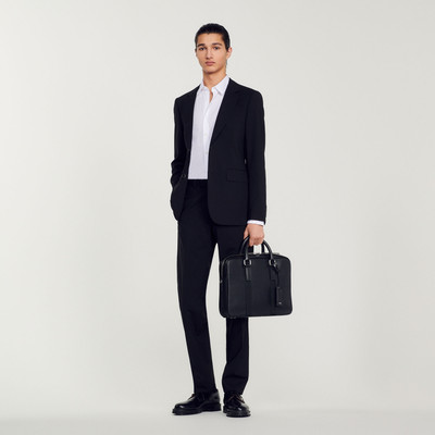 Sandro Large briefcase in coated canvas outlook