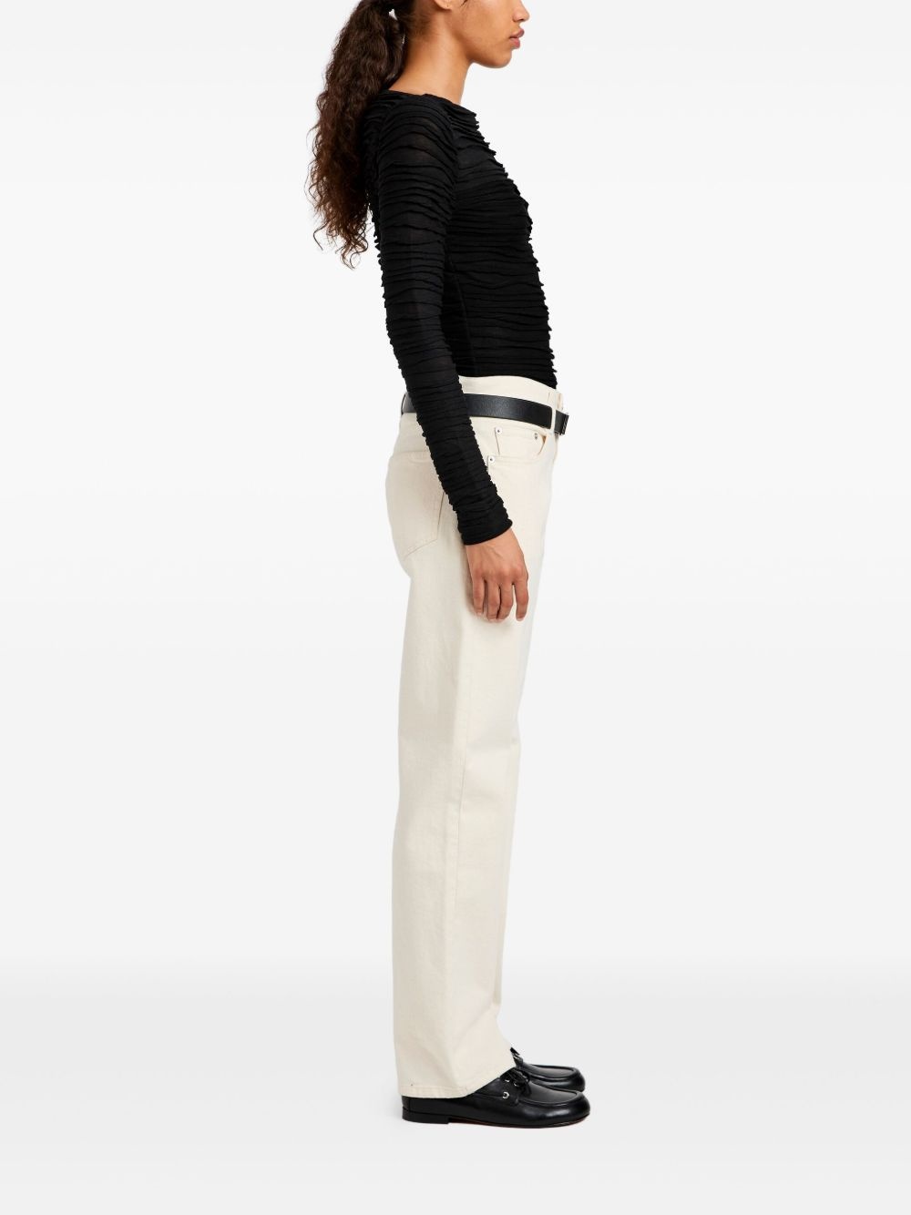 ruched long-sleeve top - 3