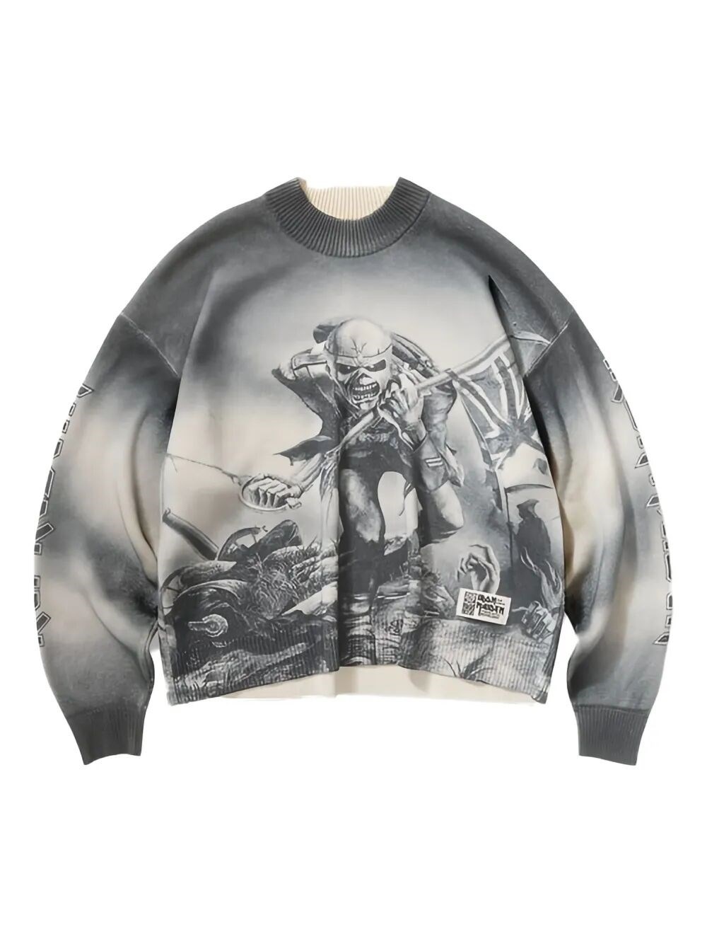 The Iron Maiden Trooper Knit, a distinguished sweater from the brand Represent, embodies contemporar - 1
