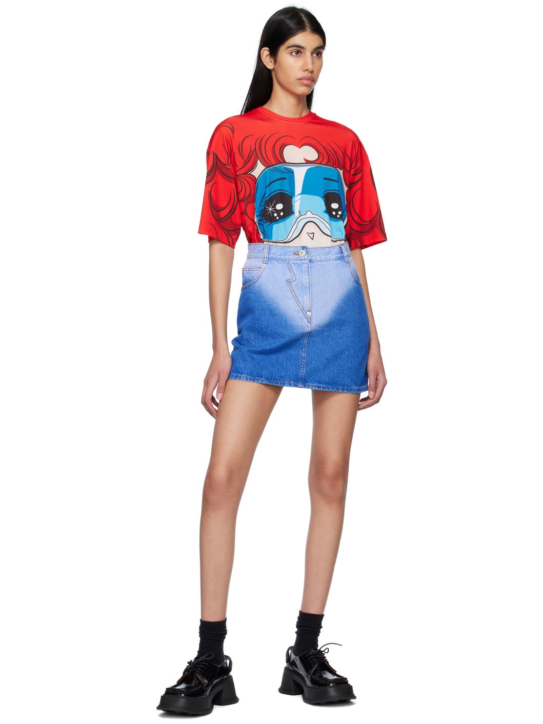 SSENSE Exclusive Red Goggle Girl T-Shirt - 4