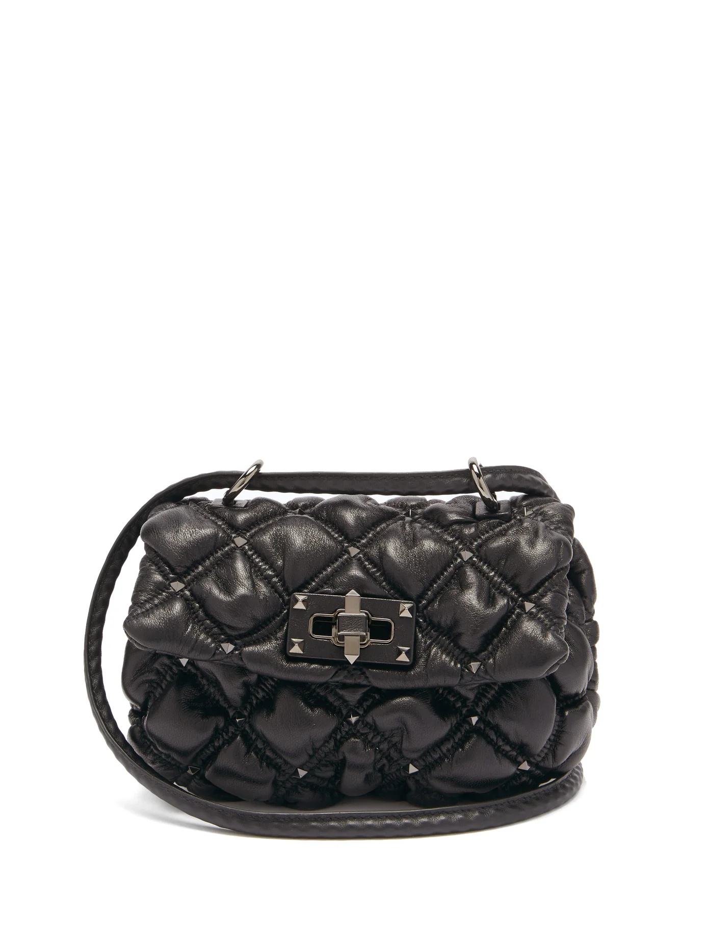 Rockstud mini quilted-leather cross-body bag - 1