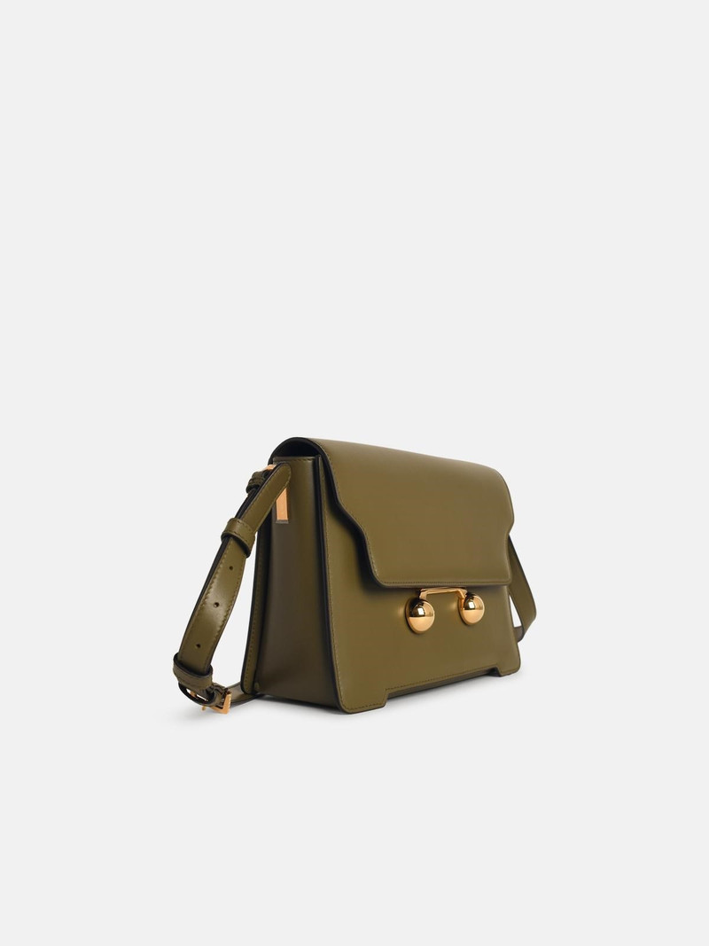 Marni MEDIUM 'TRUNKAROO' SHOULDER BAG IN GREEN LEATHER outlook