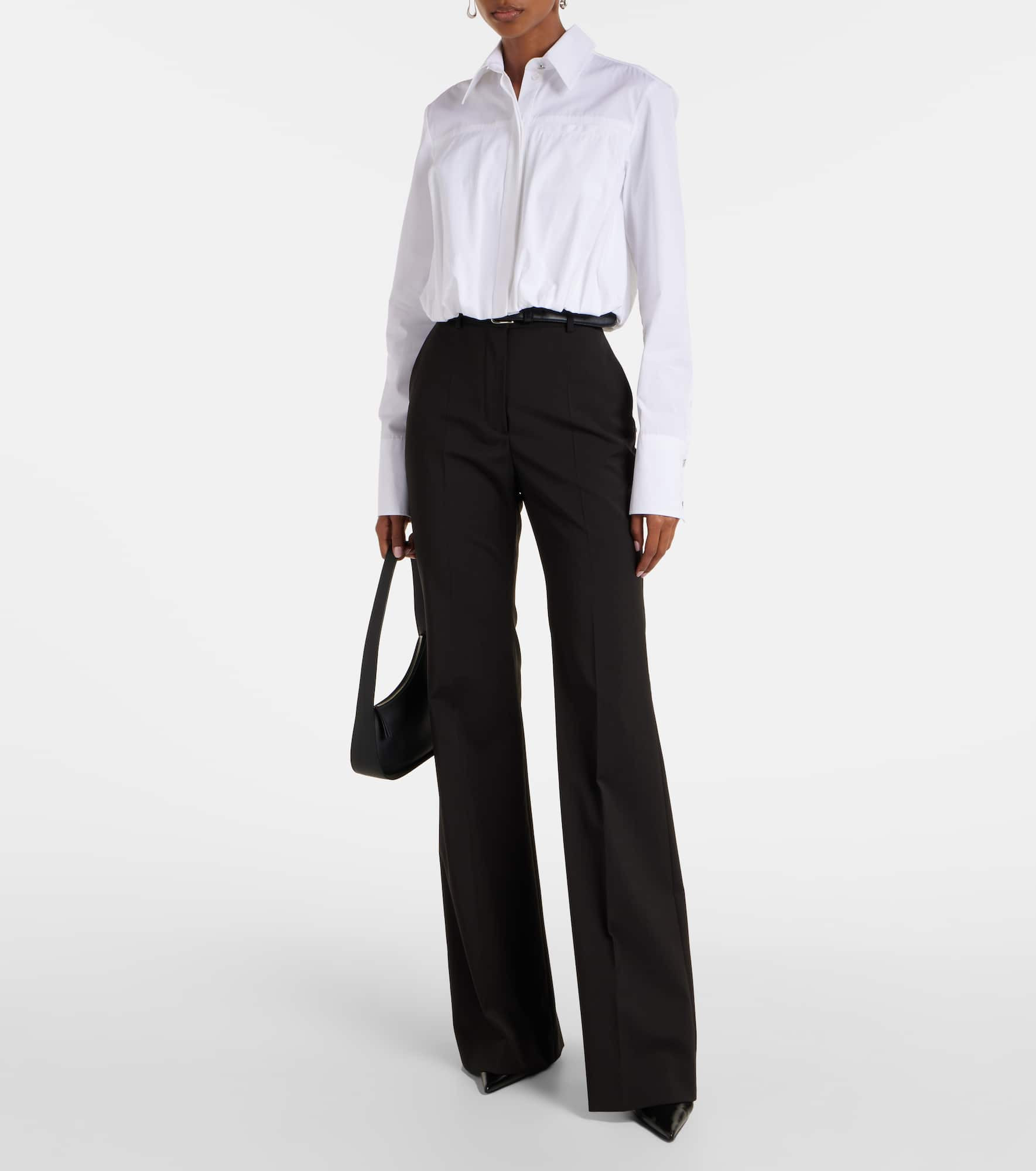 Zemira cropped cotton poplin shirt - 2