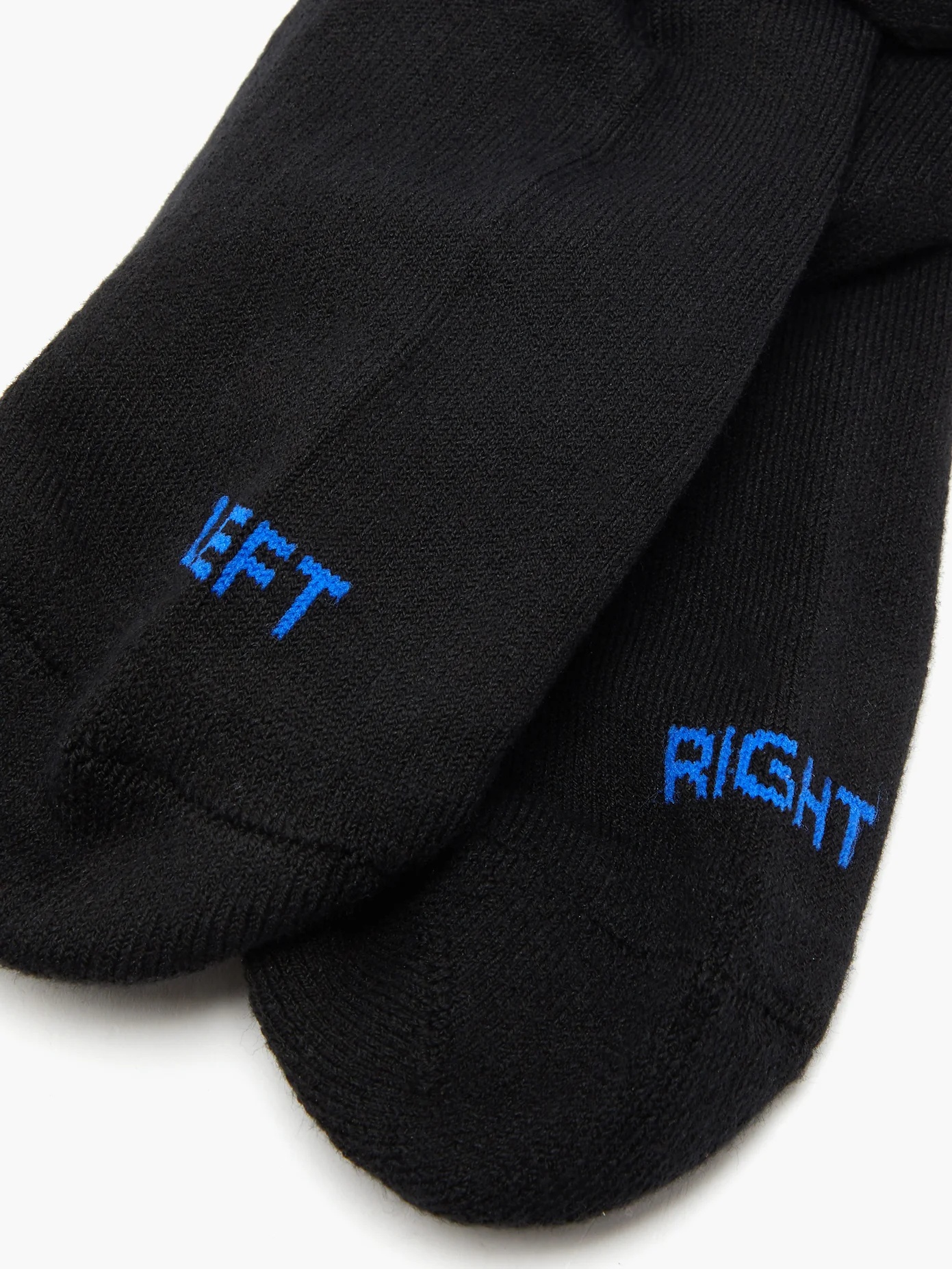 Logo-jacquard striped cotton-blend knit socks - 4