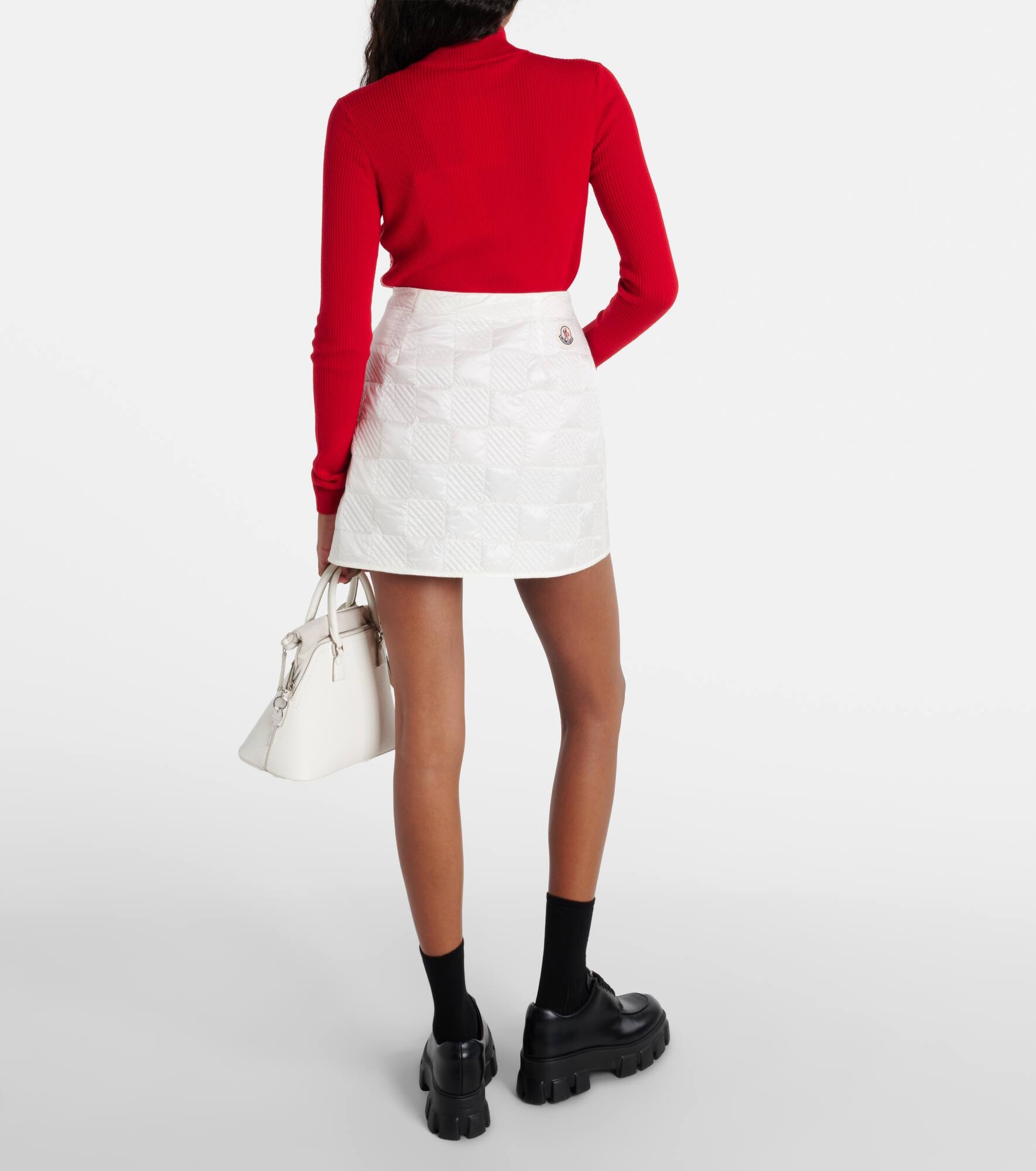 Logo quilted miniskirt - 3