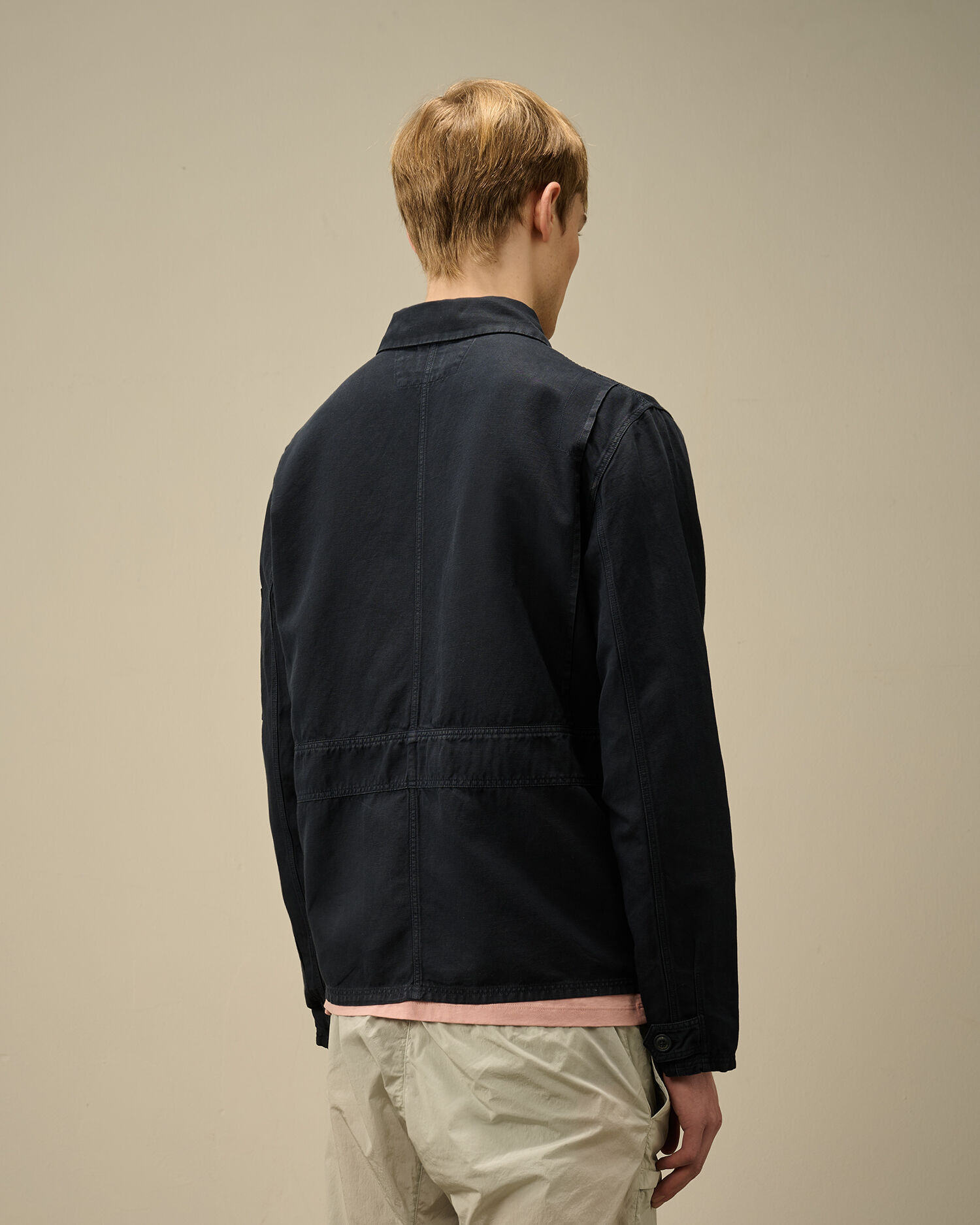 Cotton/Linen Full Zip Overshirt - 4