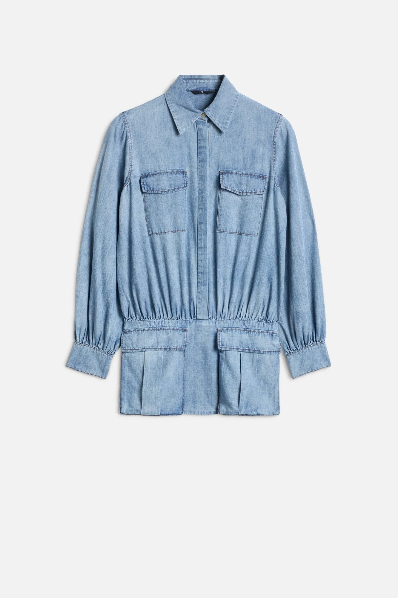 UTILITY MINI DRESS in Chambray Loft - 1