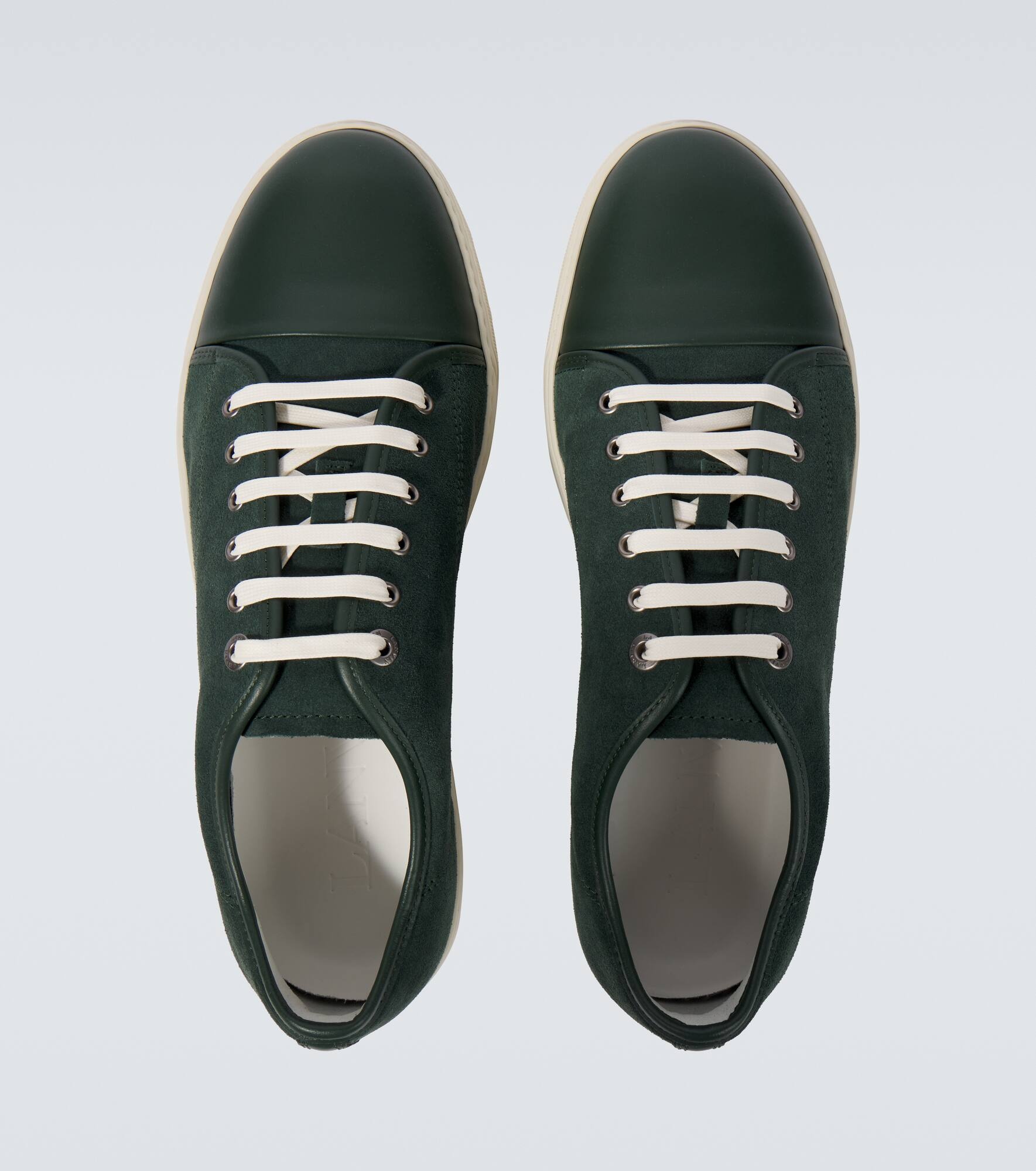 DBB1 leather-trimmed suede sneakers - 4