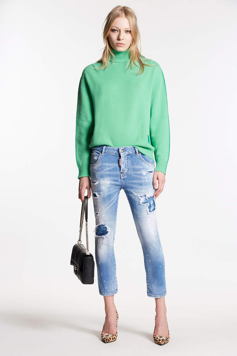 LIGHT DAN'S는 JEAN WASH COOL GIRL CROPPED JEANS를 공급했습니다 1