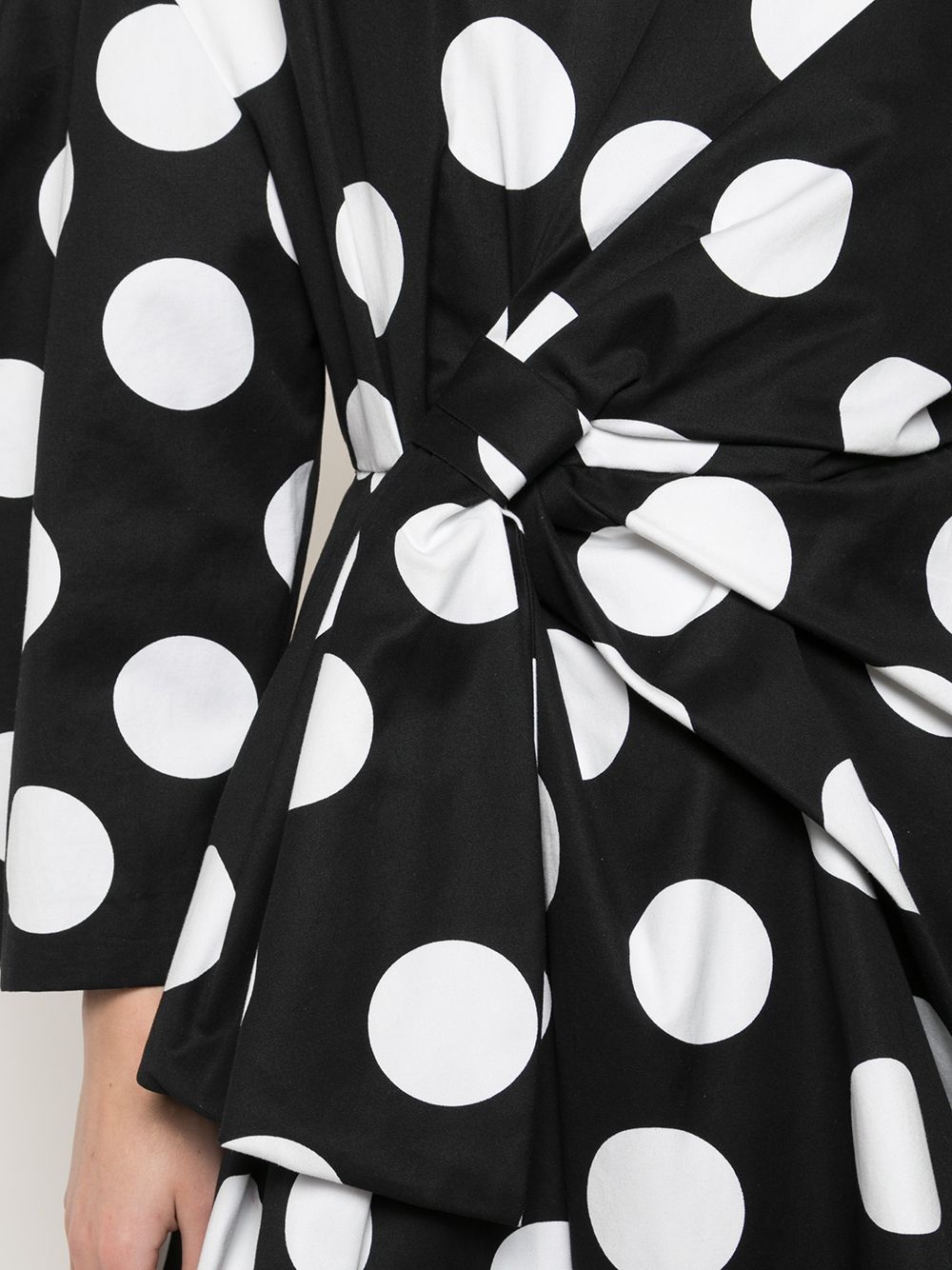polka dot bow detail dress - 5