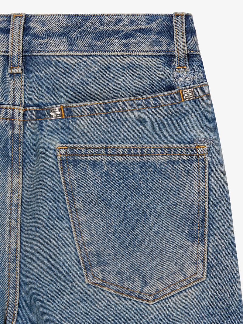 Givenchy BOOT CUT PANTS IN DENIM WITH CHAIN DETAILS outlook