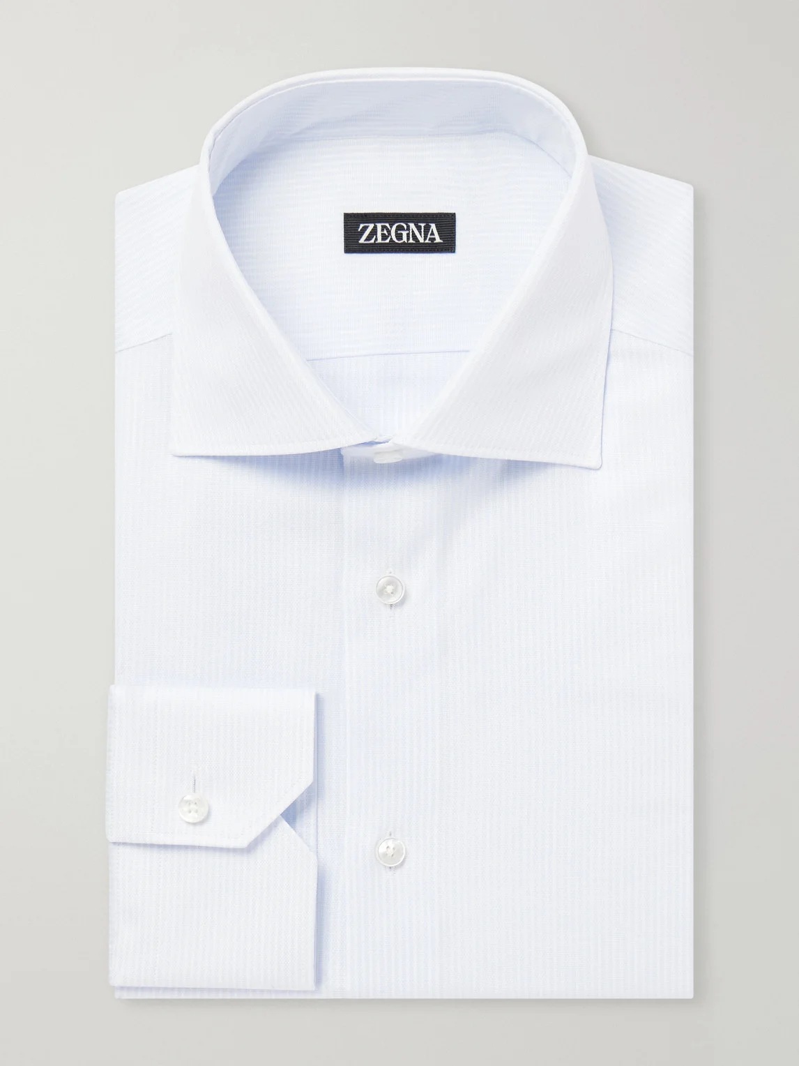 Striped Cotton-Poplin Shirt - 1