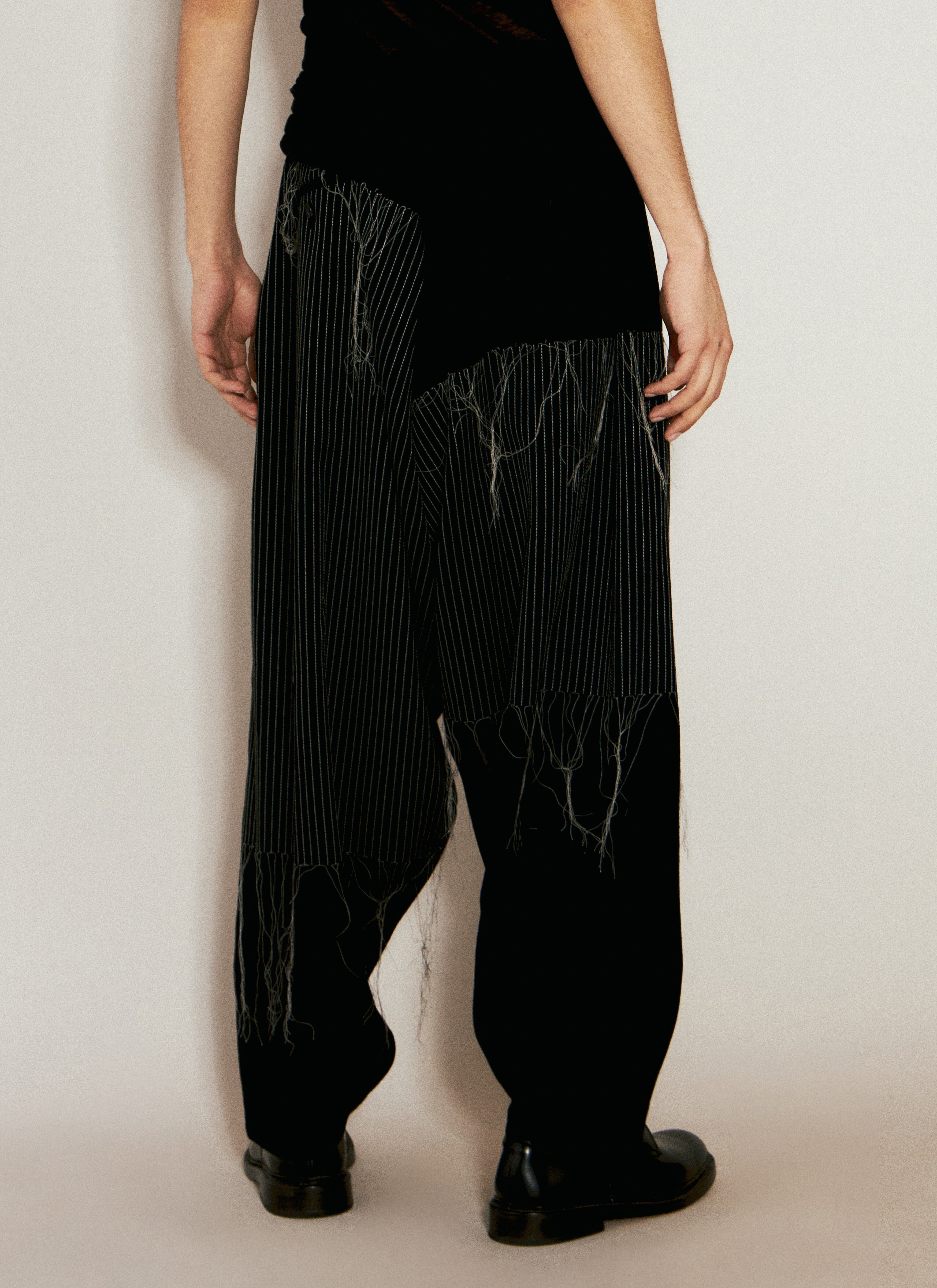 Yohji Yamamoto Men Embroidery Draped Pants - 4