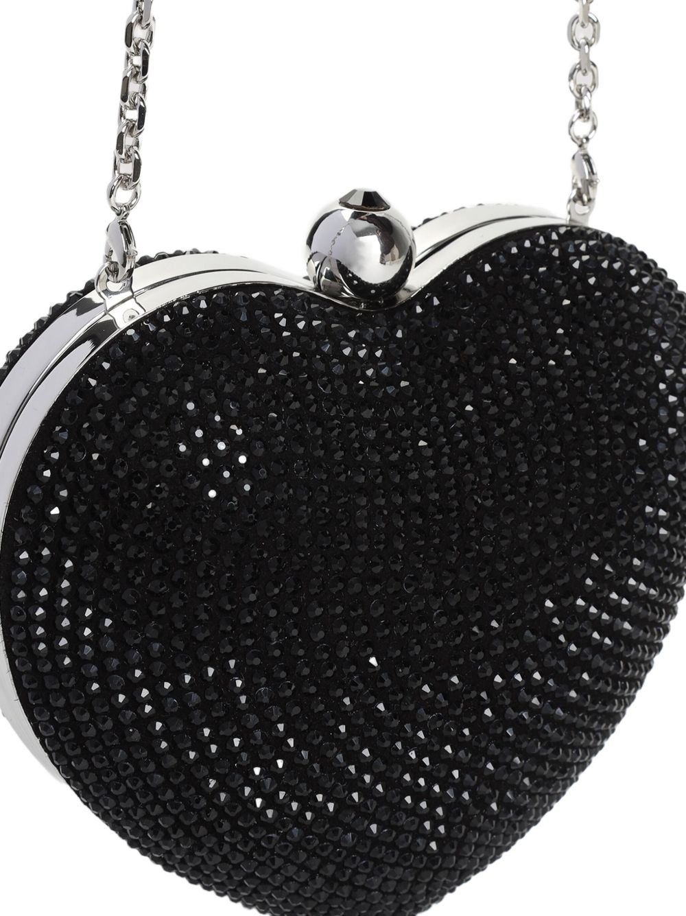 crystal heart clutch bag - 3