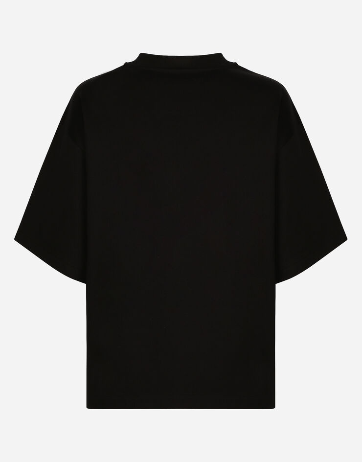Jersey T-shirt with flocked logo print - 2