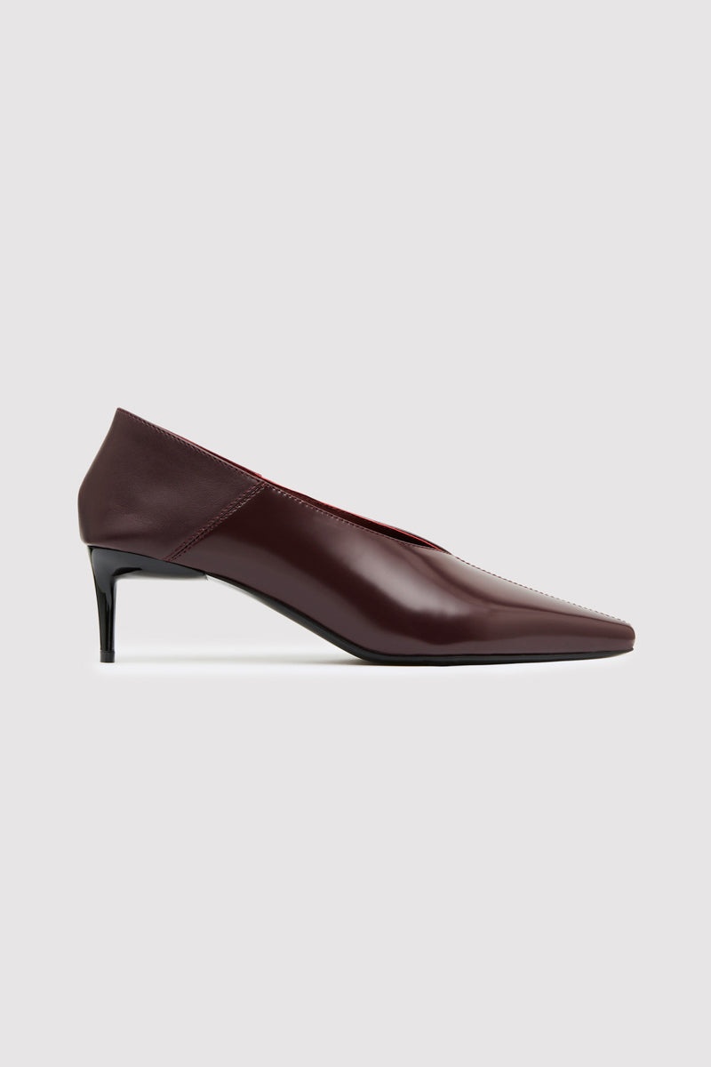 Classic Fold Heel - Bordeaux - 1