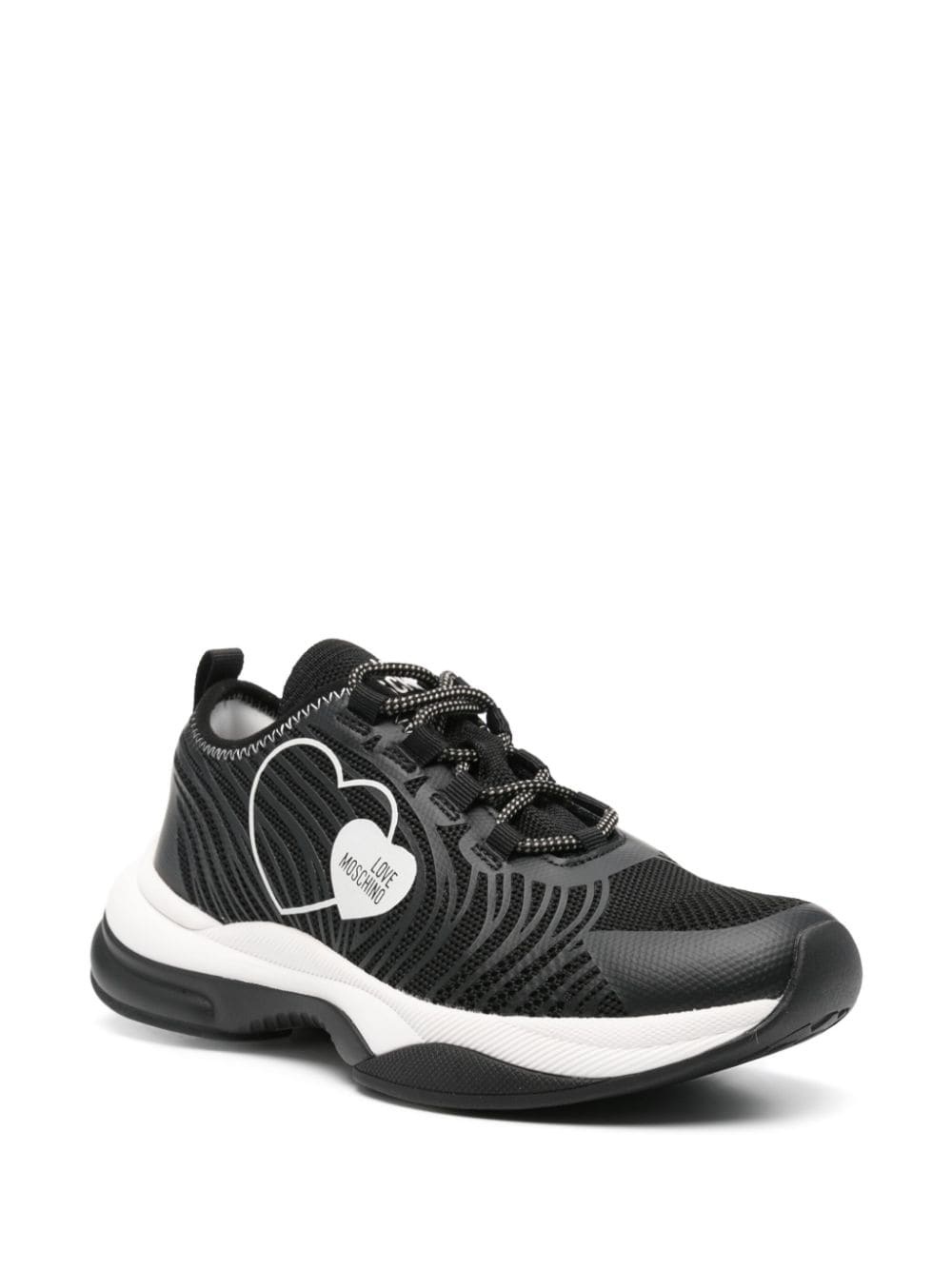 logo-print mesh sneakers - 2