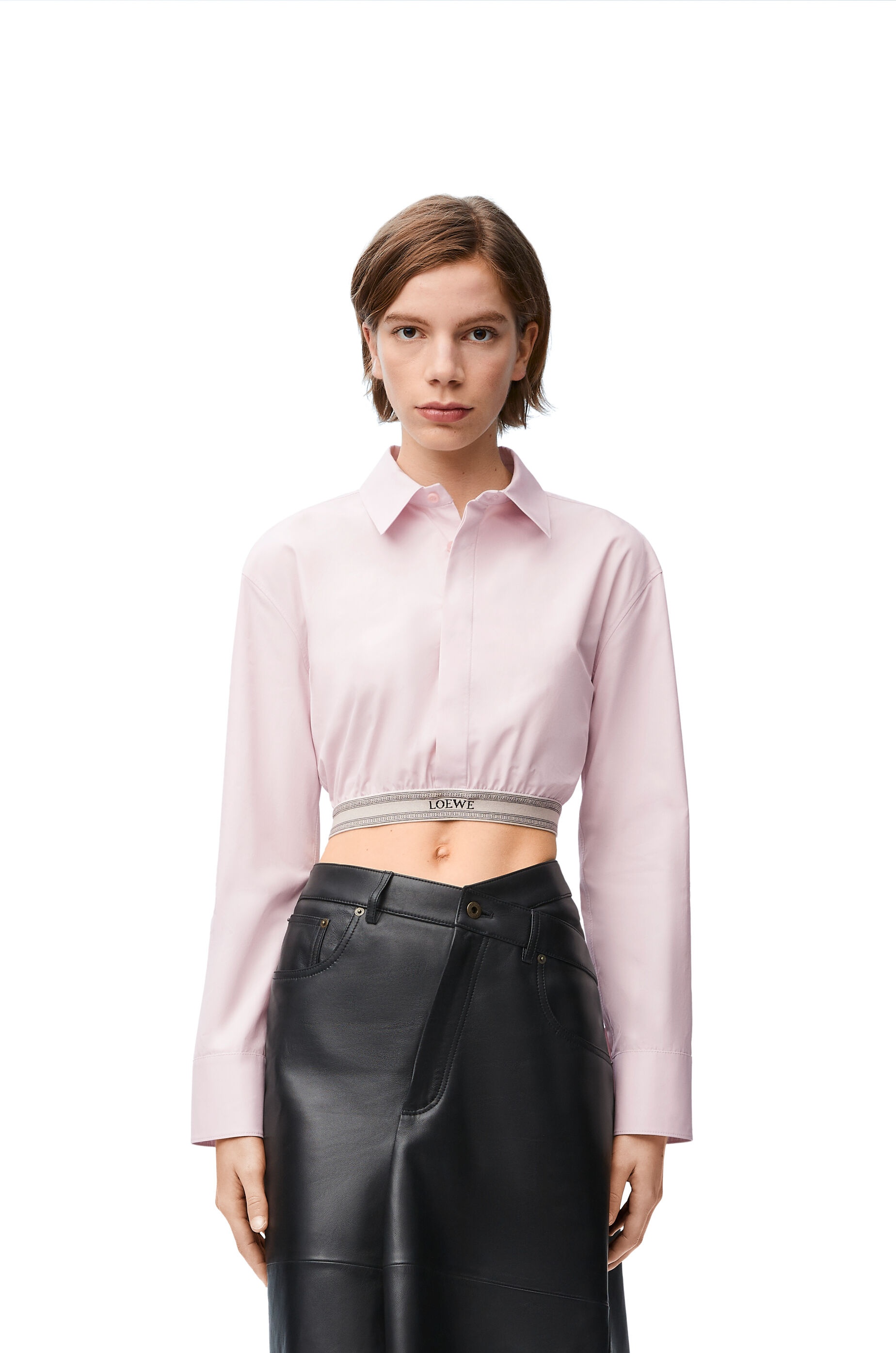 Cropped shirt in cotton - 3