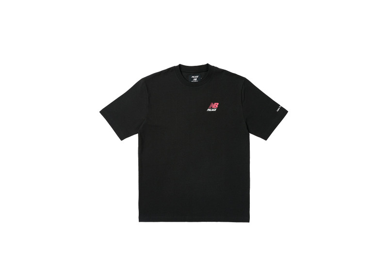 PALACE NEW BALANCE LOGO T-SHIRT BLACK - 1