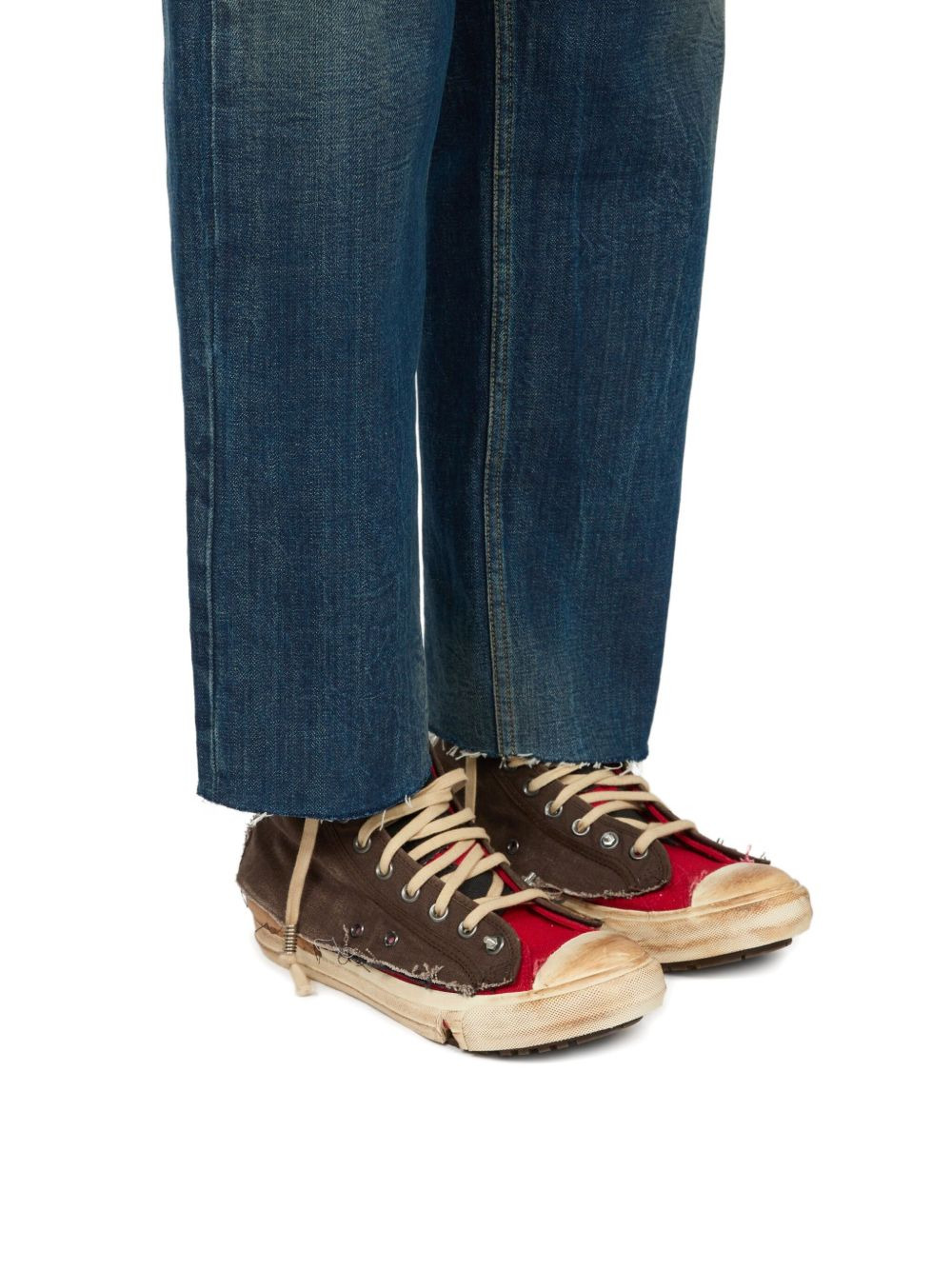 distressed high-top sneakers - 6