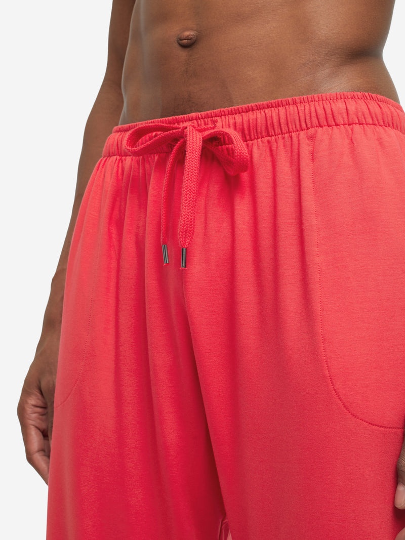 Men's Lounge Trousers Basel Micro Modal Stretch London Red - 5