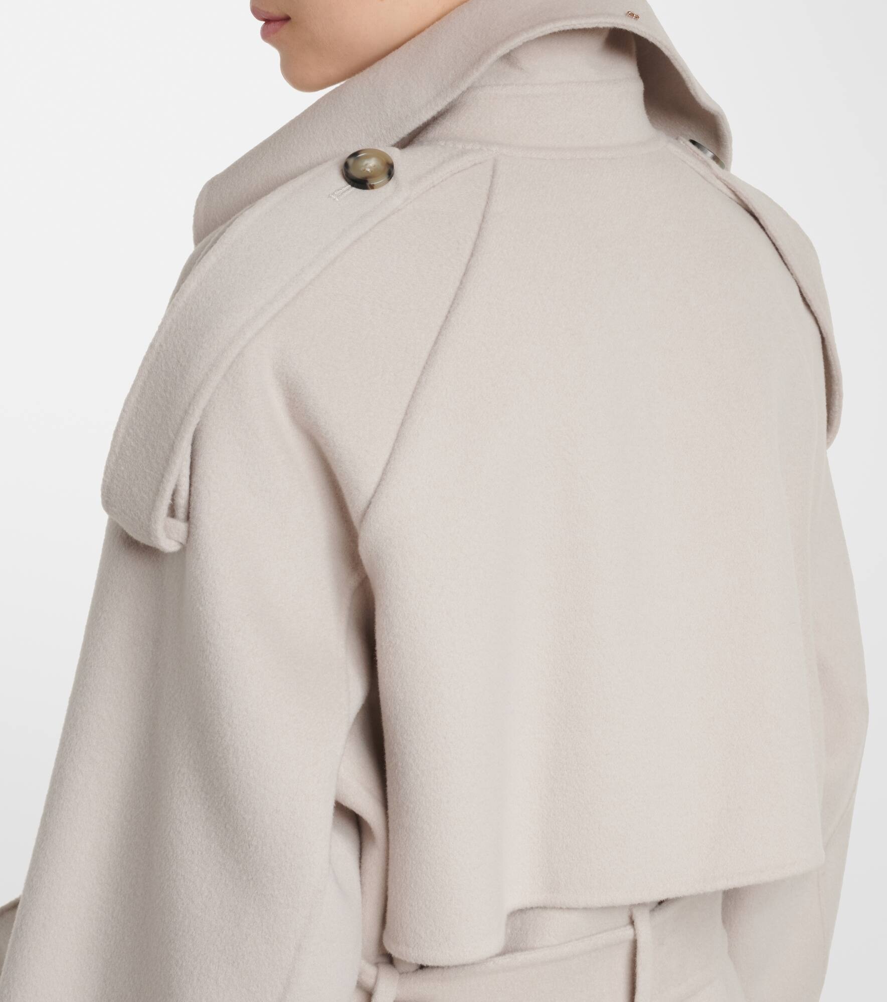 Fiore belted wool coat - 5