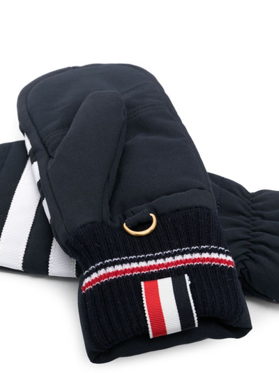 Thom Browne 4-Bar stripe mittens outlook