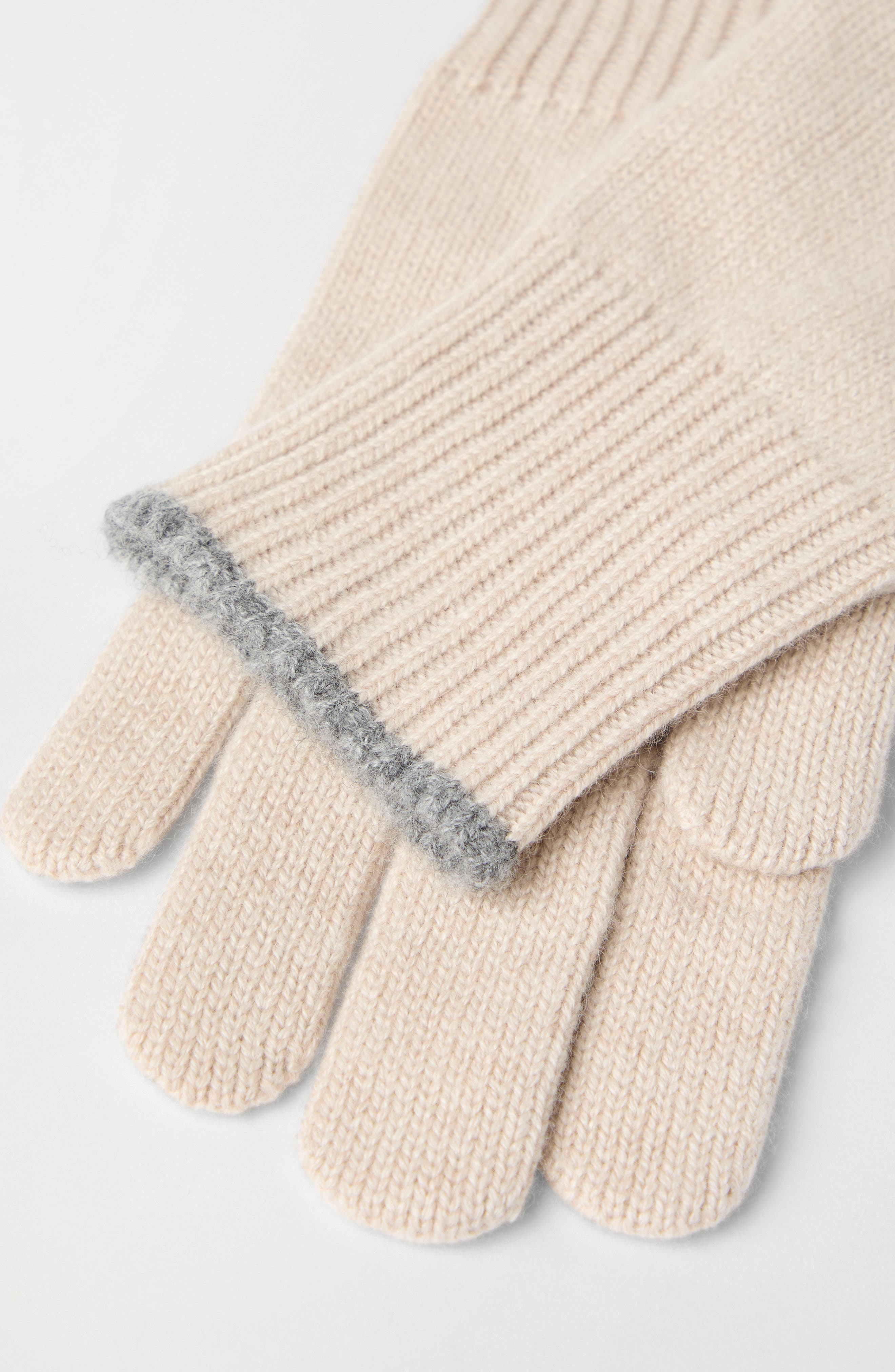 Brunello Cucinelli Knit gloves in Sand at Nordstrom - 3