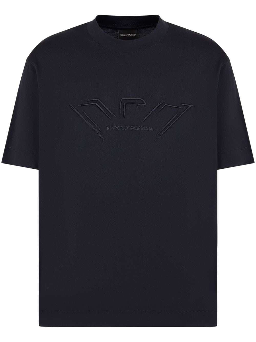 logo-raised jersey T-shirt - 1