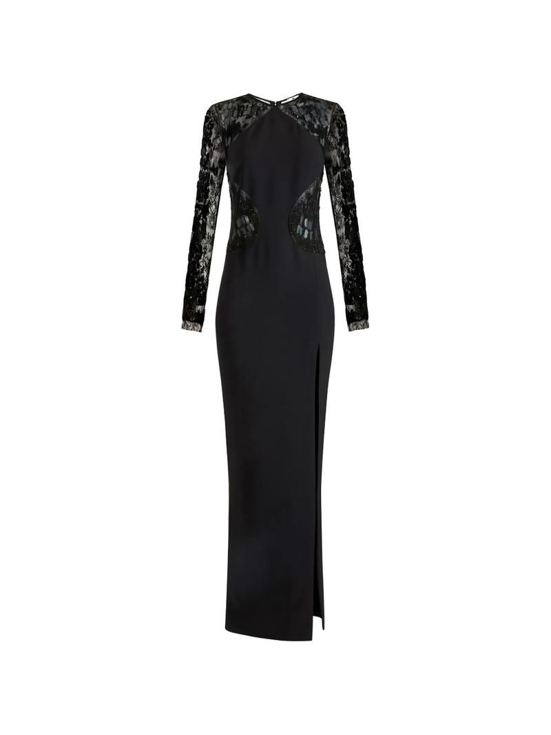 lace sequin-embellished maxi dress 1