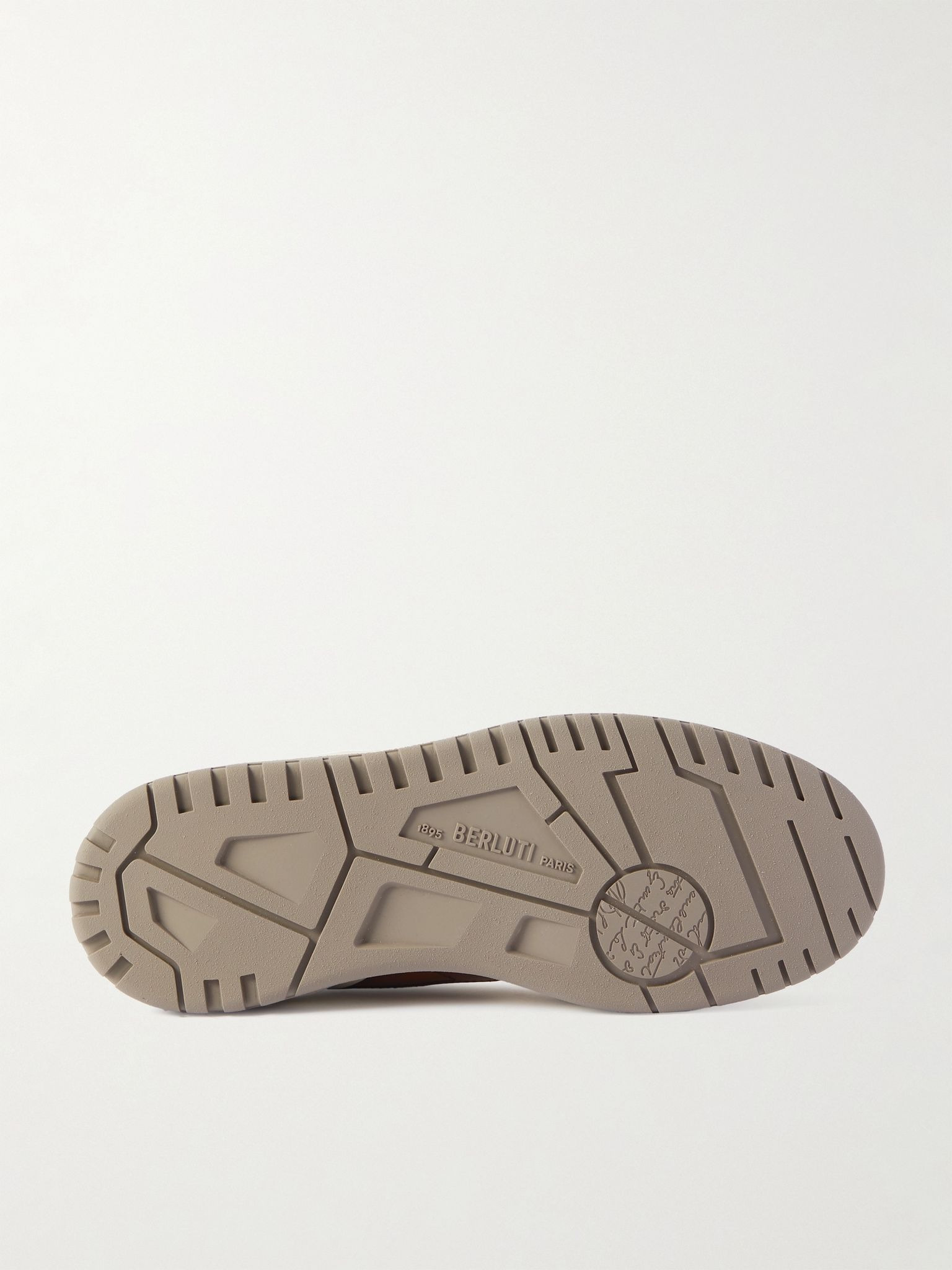 Playoff Suede-Trimmed Leather Sneakers Off-white - 3