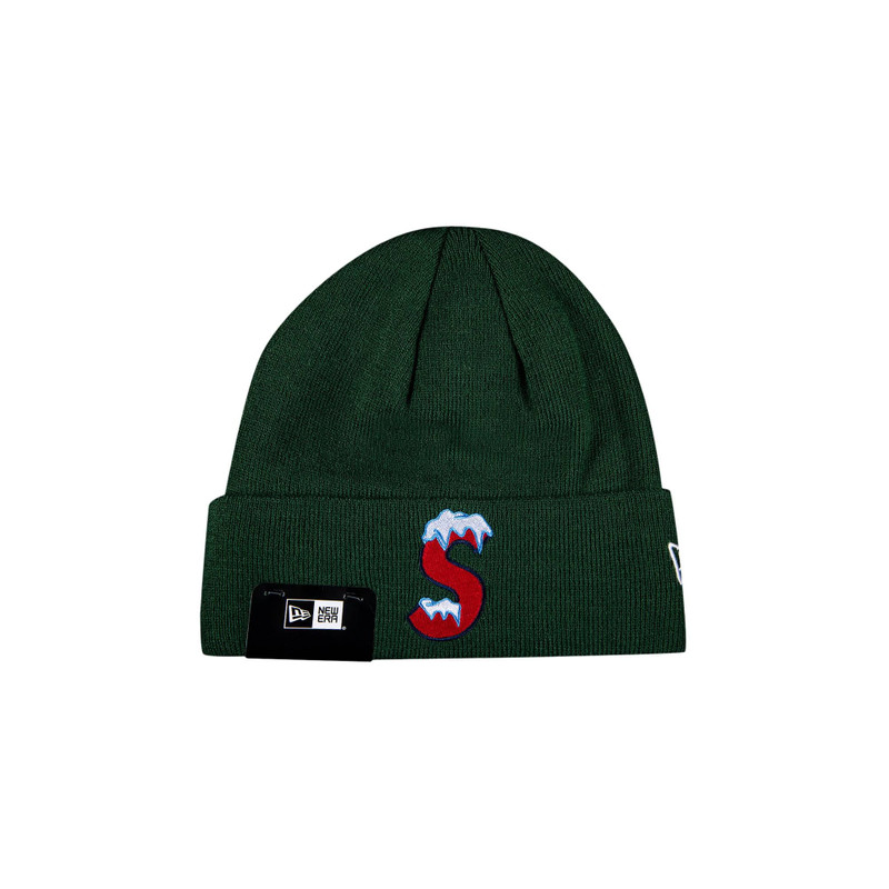 Supreme x New Era S Logo Beanie 'Green' - 1
