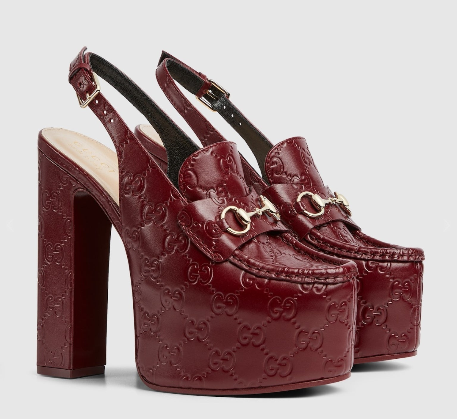 Gucci Horsebit Platform Slingbacks - 2