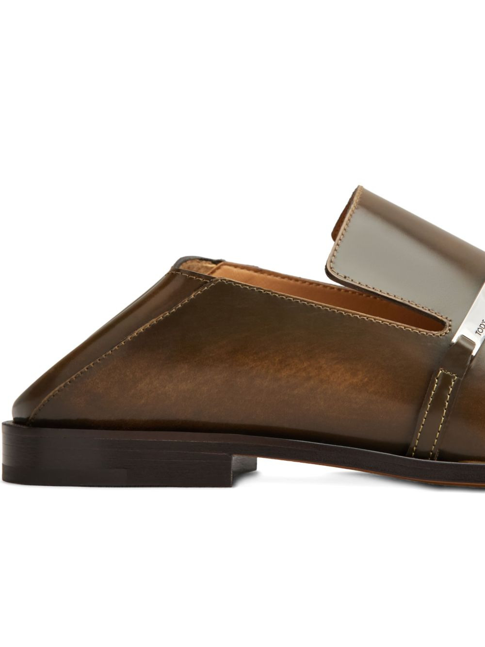 bar-detail leather loafers - 5