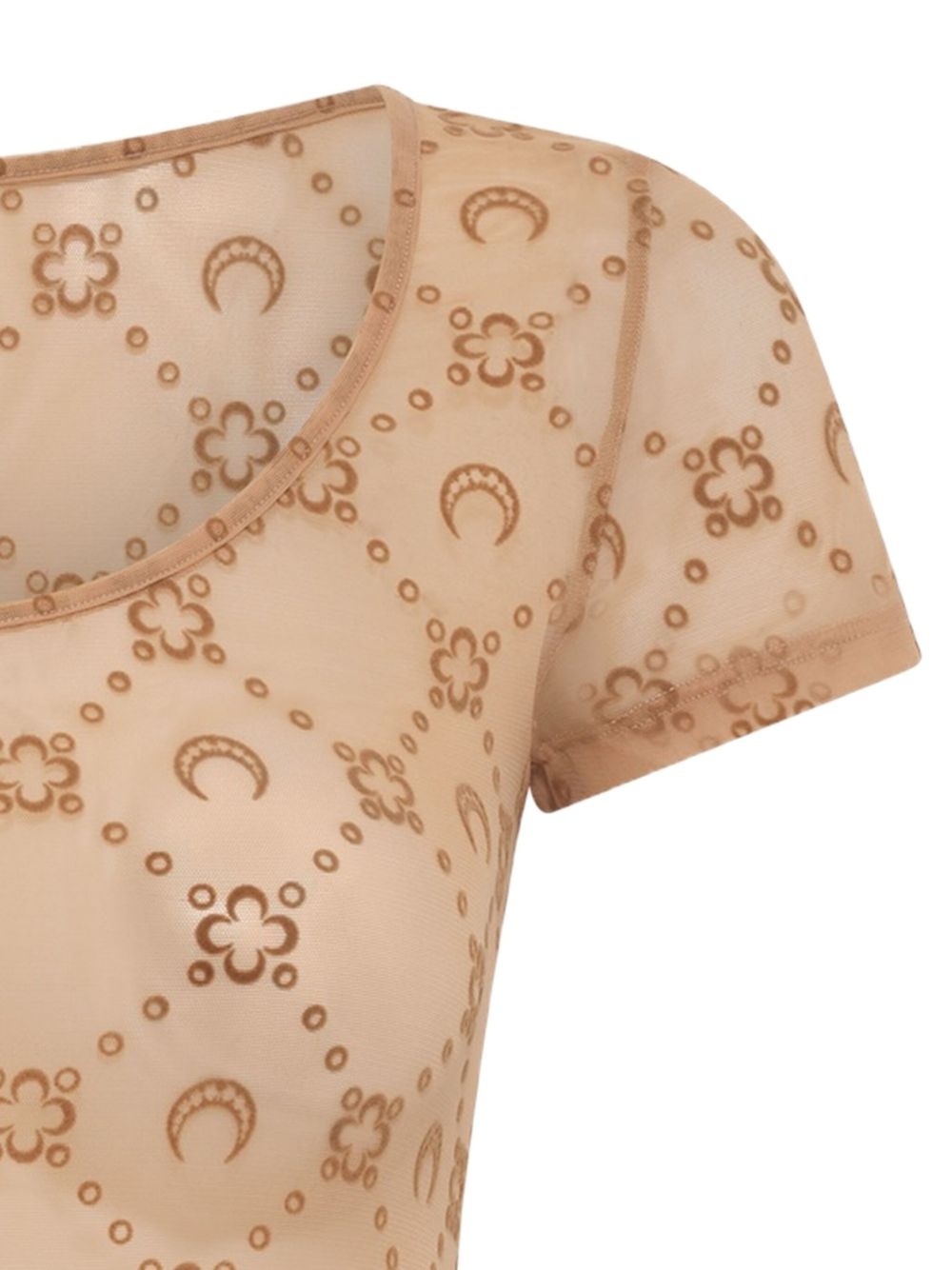 mesh flocked top - 2