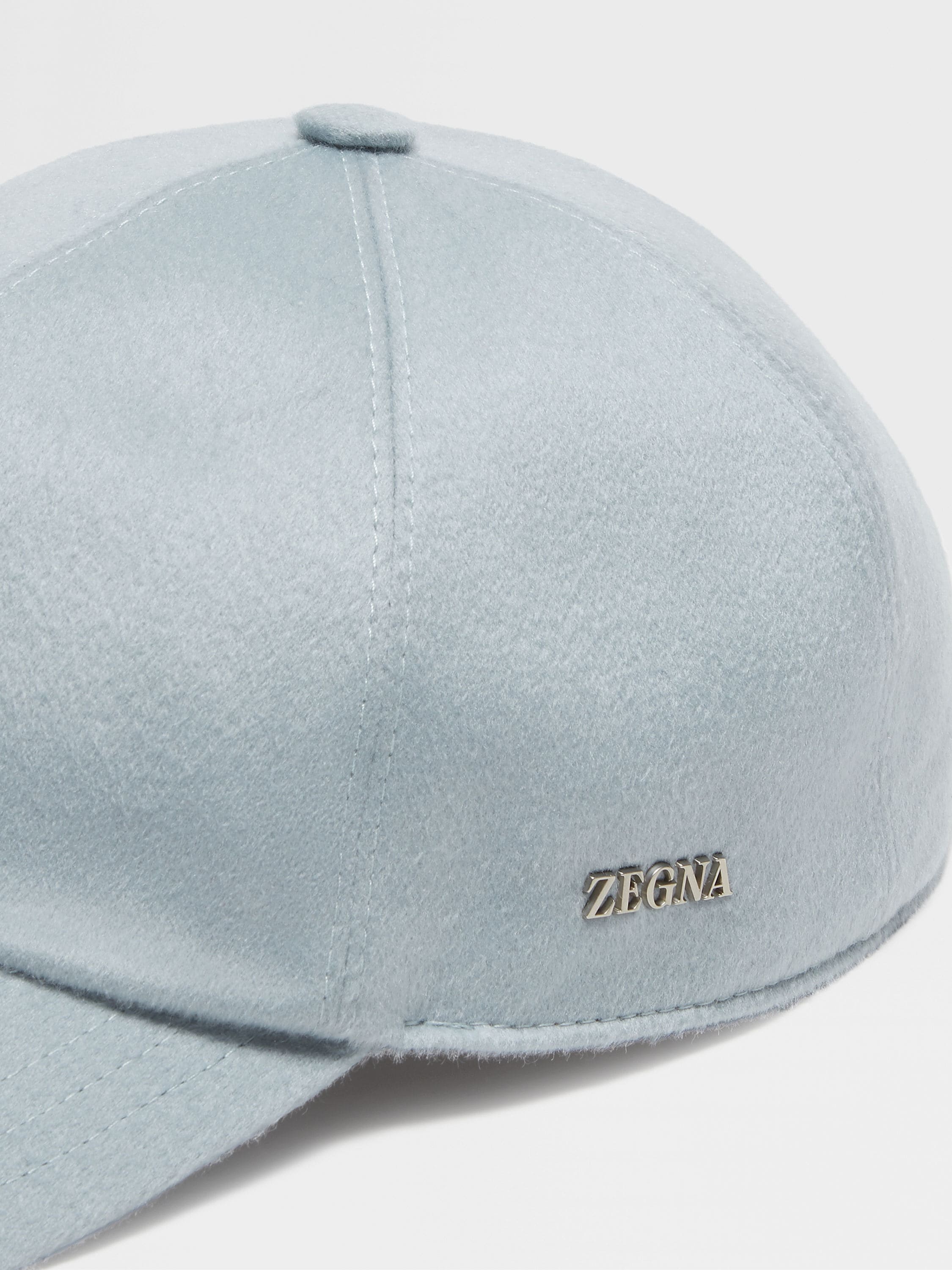 LIGHT BLUE OASI CASHMERE BASEBALL CAP - 2