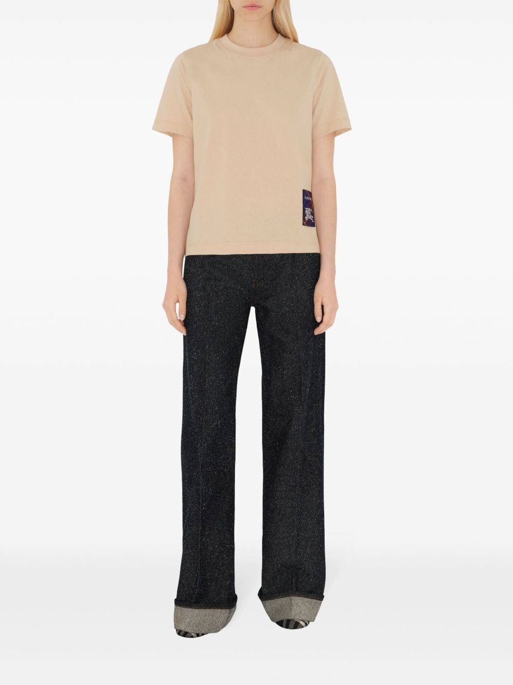 check-label cotton T-shirt - 2