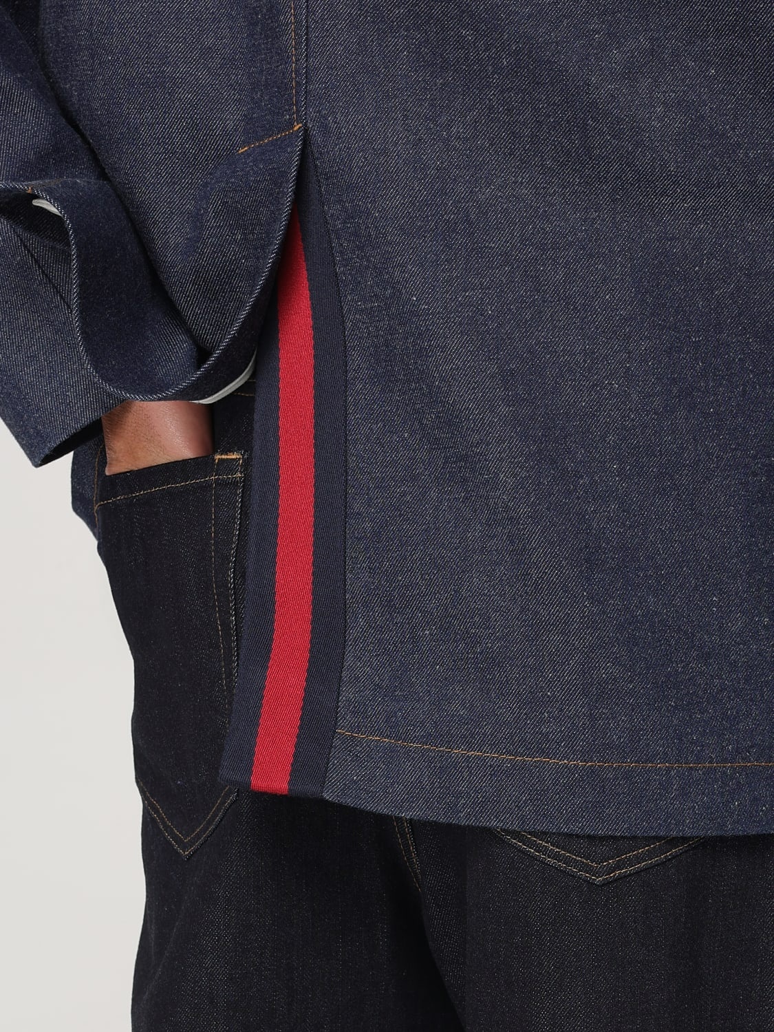 Gucci double-breasted denim blazer - 4