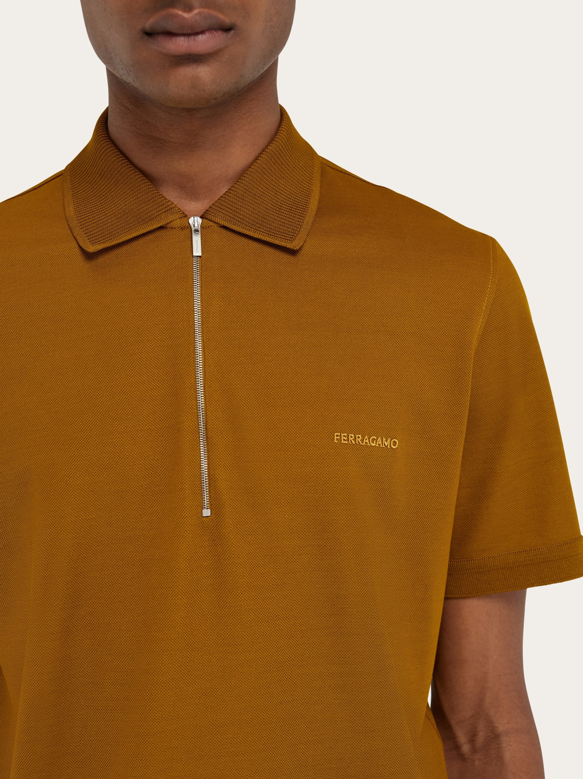 Polo shirt with zip collar - 4